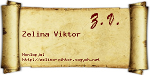 Zelina Viktor névjegykártya